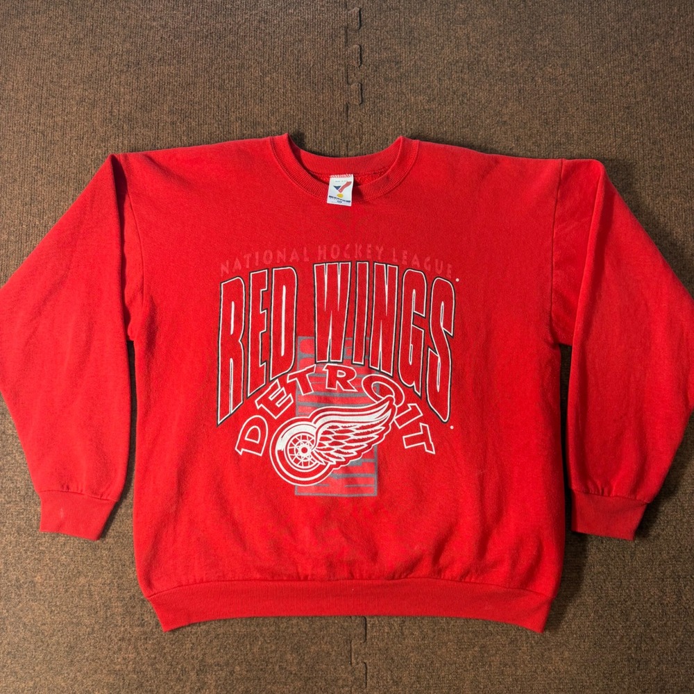 Vintage Artex Detroit Red Wings NHL Sweatshirt Red Mens XXL Made in USA 90s